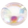 Augen Knopf (Tierauge) aus Glas transparent mit Polarlicht-Effekt und Naturöse
