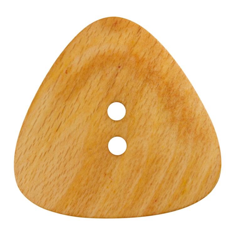 Holzknopf in Triangle-Form und Wulstrand 44mm