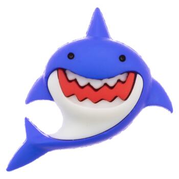 Kinderknopf - listiger Hai in Blau