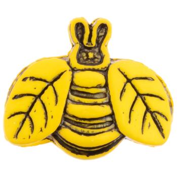 Kinderknopf/Babyknopf - kleine Biene in Schwarz-Gelb