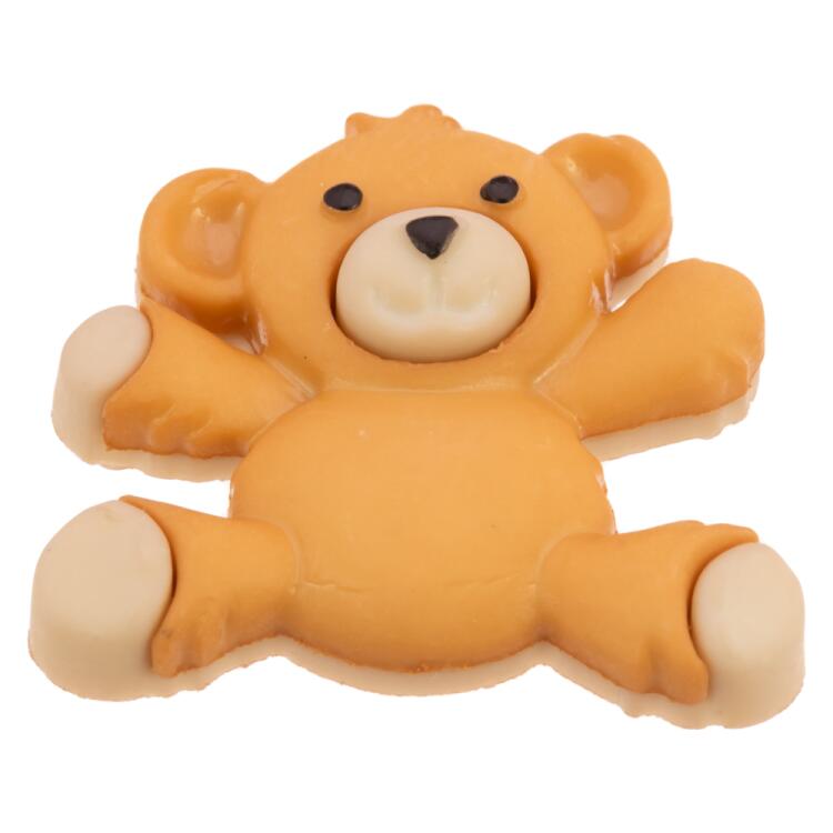 Kinderknopf - süßer Teddybär in Hellbraun