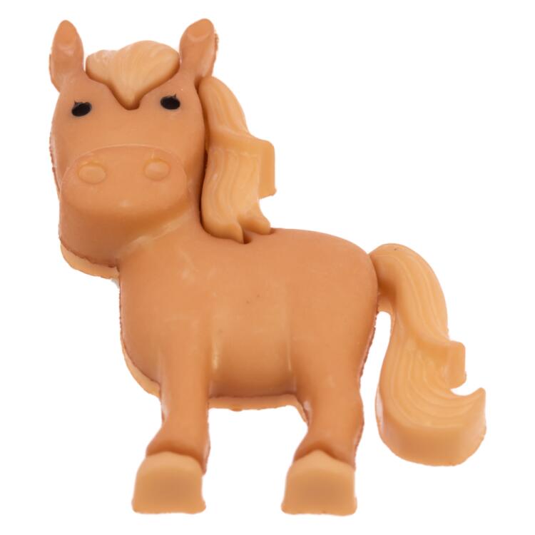 Kinderknopf - süßes braunes Pony (Pferd)