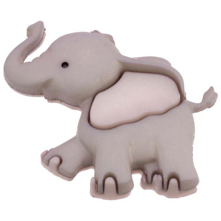 Kinderknopf/Babyknopf - süßer grauer Elefant