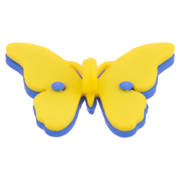 Kinderknopf - hübscher Schmetterling in Blau-Gelb