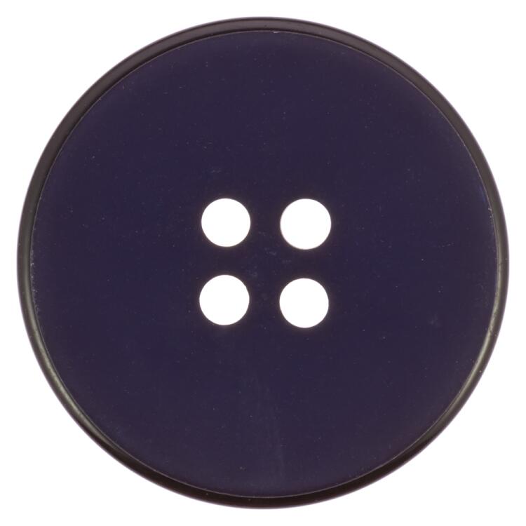 Kunststoffknopf in modernem Design in Marineblau mit Softtouch-Oberfläche