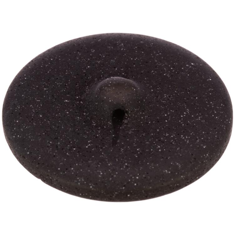 Kunststoffknopf in Schwarz mit gelasertem Mandala-Motiv