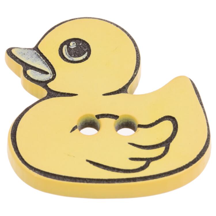 Kinderknopf/Babyknopf - schwimmende gelbe Ente