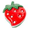 Kinderknopf leckere Erdbeere aus Kunststoff in Rot/Grün