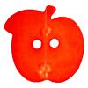 Kinderknopf "der reife Apfel" aus Kunststoff in Rotorange