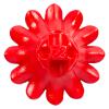 Kunststoffknopf in Blumenform in Rot