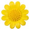 Kunststoffknopf in Blumenform in Gelb