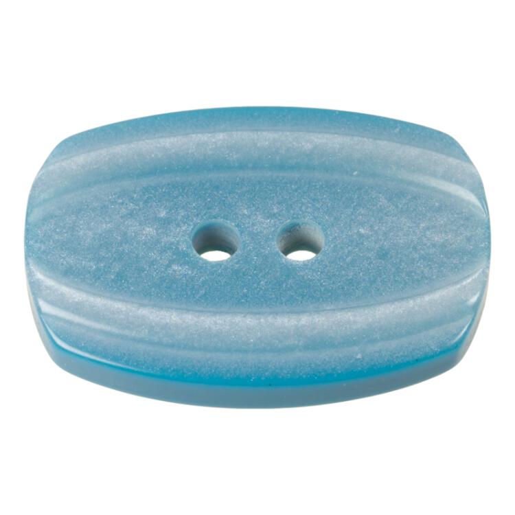 Kunststoffknopf ovalförmig in Hellblau 34mm