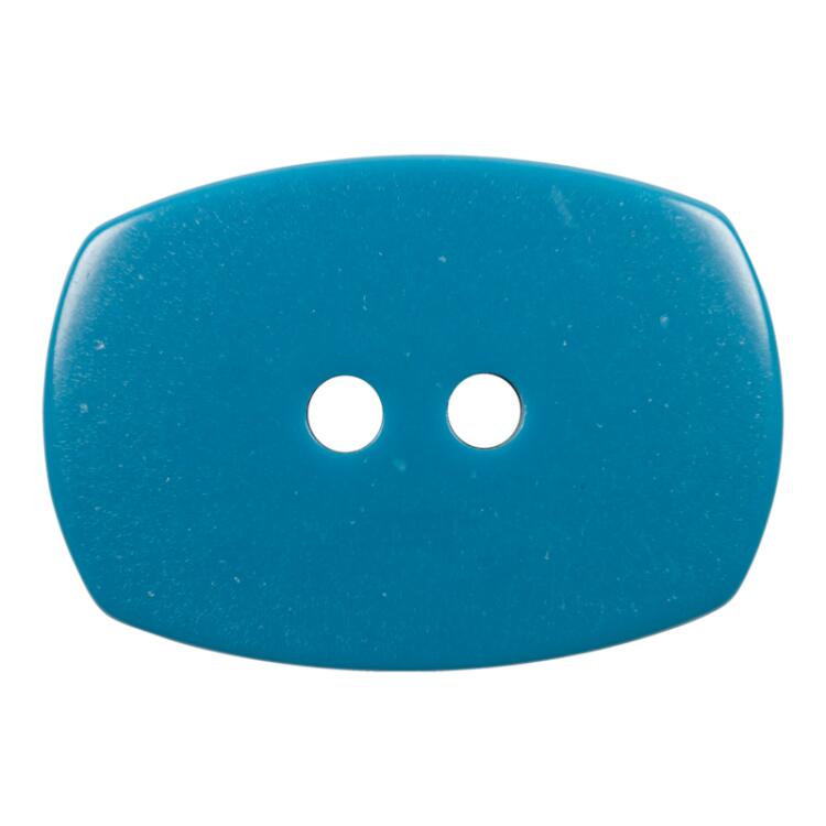 Kunststoffknopf ovalförmig in Hellblau 34mm