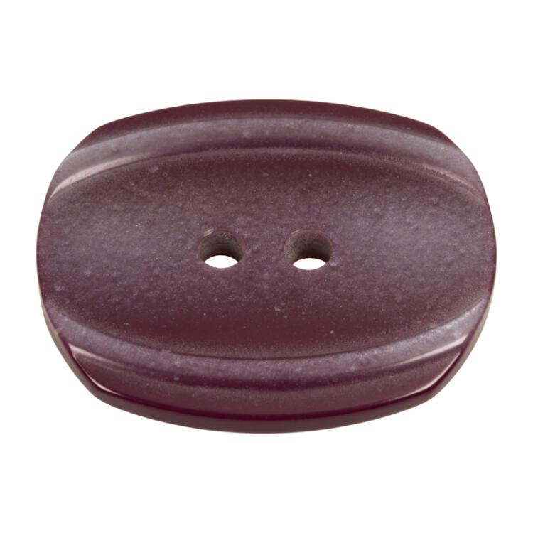Kunststoffknopf ovalförmig in Dunkellila 23mm