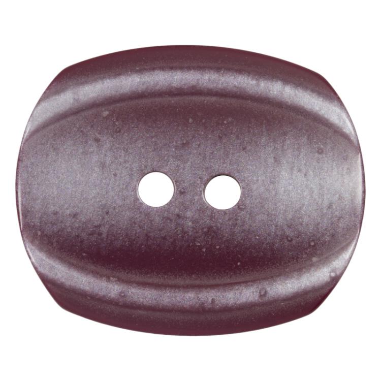Kunststoffknopf ovalförmig in Dunkellila 34mm