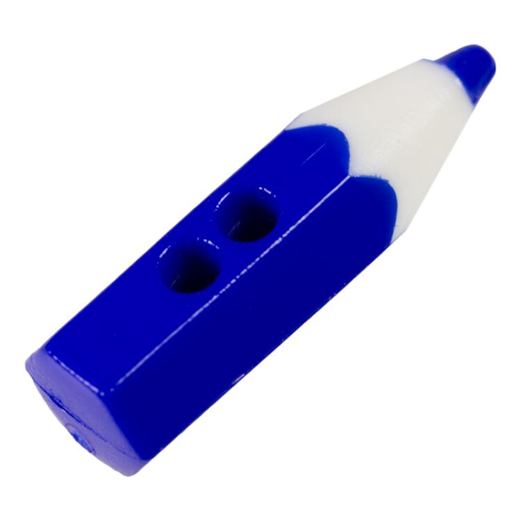 Kinderknopf - blauer Bleistift 18mm