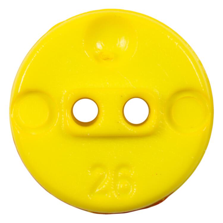 Kinderknopf - witziger Pirat in Gelb 18mm