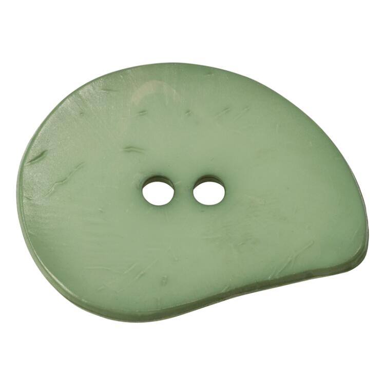 Kunststoffknopf tropfenförmig in Grün 51mm
