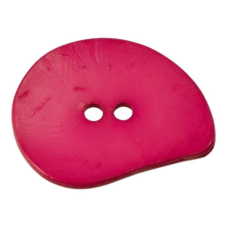 Kunststoffknopf tropfenförmig in Pink 51mm