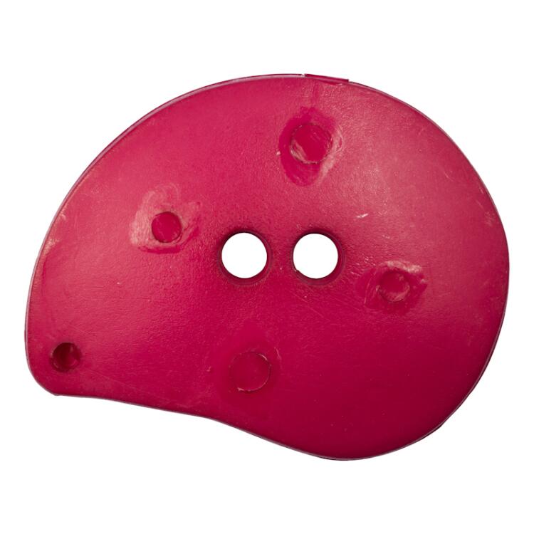 Kunststoffknopf tropfenförmig in Pink 51mm