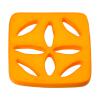 Quadratischer Knopf mit Langlöchern in Orange