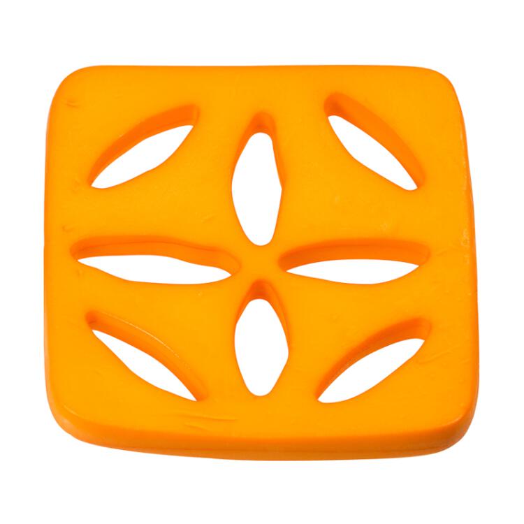 Quadratischer Knopf mit Langlöchern in Orange 60mm