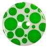 Kunststoffknopf mit vielen Kreisen in Grün