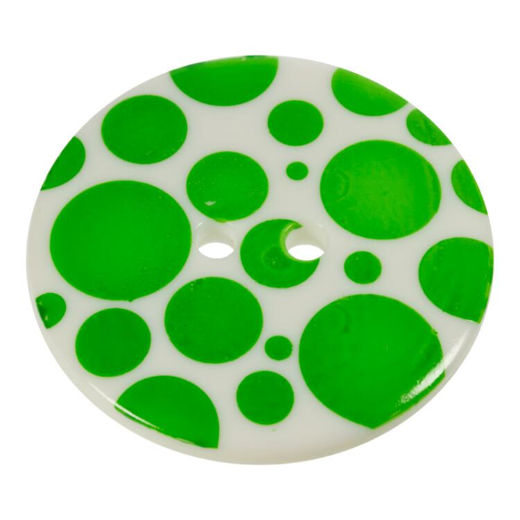 Kunststoffknopf mit vielen Kreisen in Grün 20mm