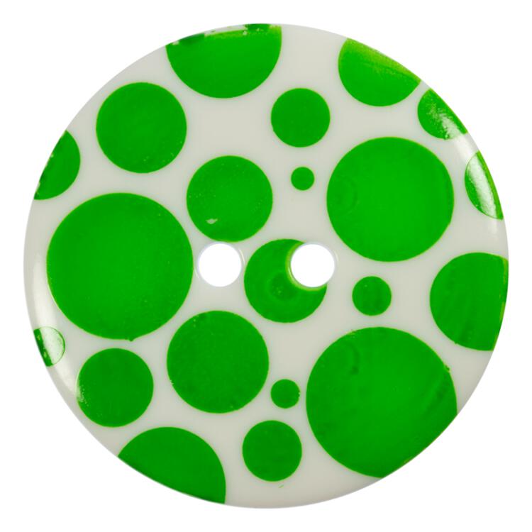 Kunststoffknopf mit vielen Kreisen in Grün 20mm