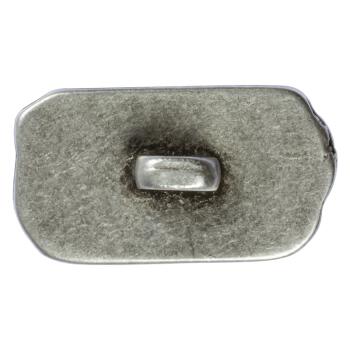 Trachtenknopf - Knebelform mit Edelweißapplikation aus Metall in Silber