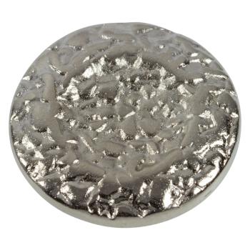 Metallknopf mit strukturierter Oberfläche in Silber
