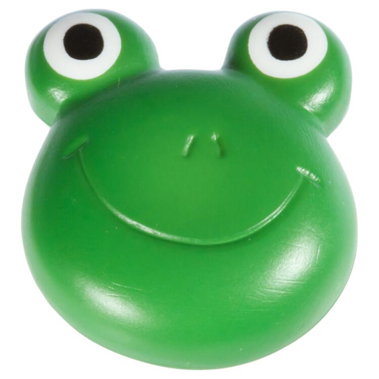 Kinderknopf - Froschkopf in Grün 20mm