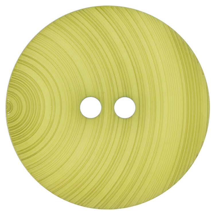 Kunststoffknopf in Grün mit Kreisschliff auf der Vorderseite  54mm