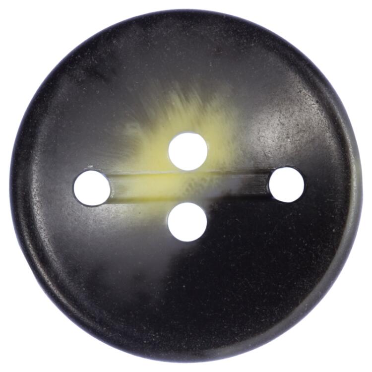 Kunststoffknopf in Dunkelgrau-Gelb mit unterschiedlichen Lochabständen 25mm