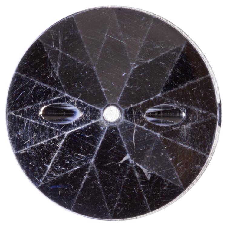 Kristallknopf aus Kunststoff in transparent Grau 11mm