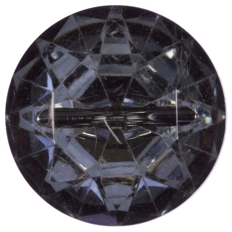 Kristallknopf aus Kunststoff in transparent Grau 25mm