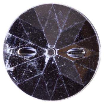 Kristallknopf aus Kunststoff in transparent Silber