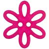 Kunstoffknopf in Form einer Blume in Pink
