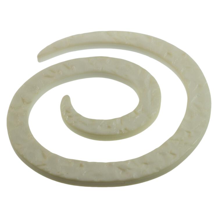 Zierteil-Verschluss aus Kunststoff Spirale in Weiß 51mm