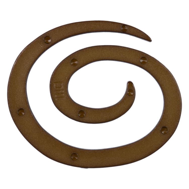 Zierteil-Verschluss aus Kunststoff Spirale in Braun