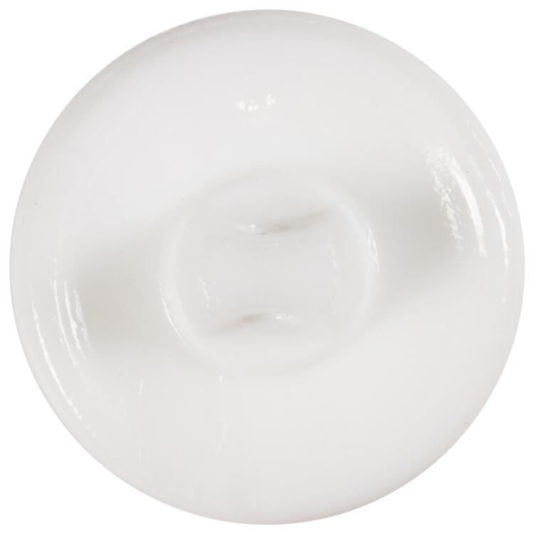 Glasknopf mit Motiv auf der Vorderseite in Weiß mit Regenbogenschimmer 18mm