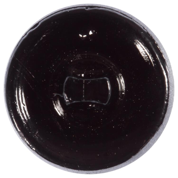 Glasknopf mit Motiv auf der Vorderseite in Schwarz 14mm