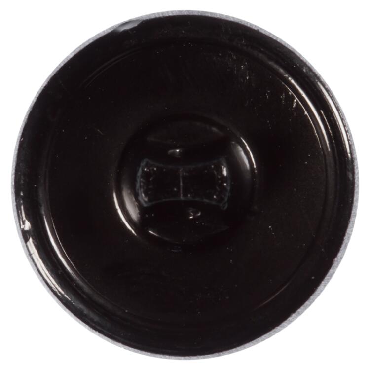 Glasknopf in Schwarz mit Karomuster auf der Vorderseite 18mm