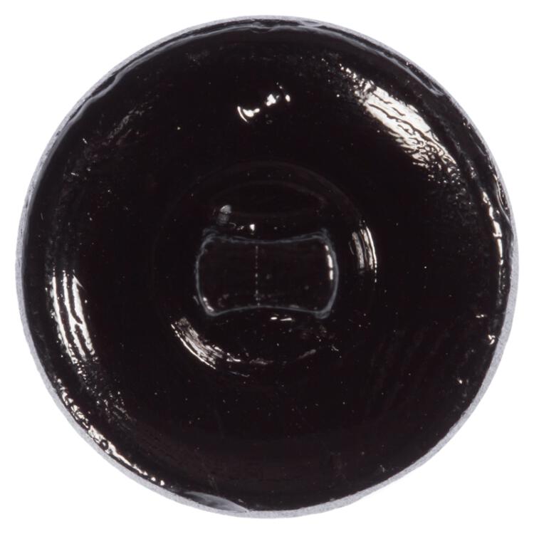 Glasknopf in Schwarz mit Noppen auf der Vorderseite
