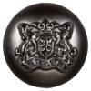 Metallknopf in Titangrau mit Wappen