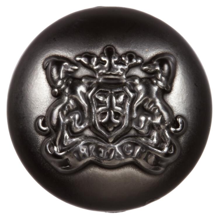 Metallknopf in Titangrau mit Wappen 28mm