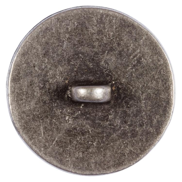 Trachtenknopf aus Metall in Altsilber mit Hirschmotiv 23mm
