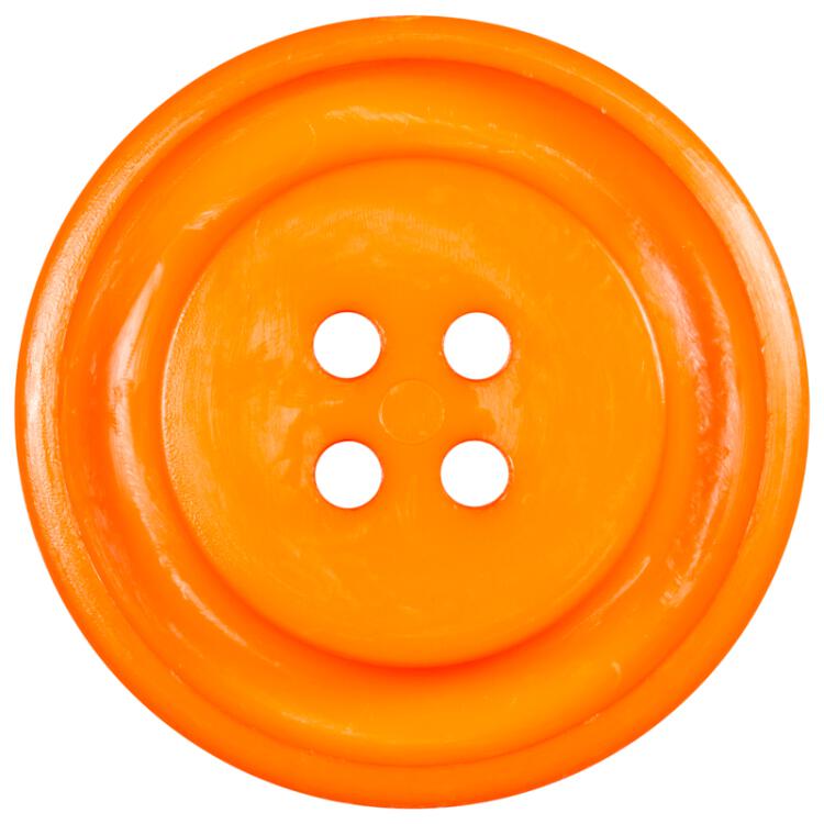Karnevalsknopf aus Kunststoff in Orange 38mm