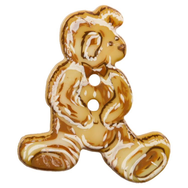 Kinderknopf - Teddybär in Beige-Braun