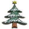 Weihnachtsknopf - Weihnachtsbaum in Grün mit einem Stern in Gold